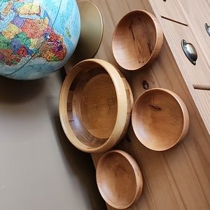 Vintage Baribocraft Canada wood bowl set